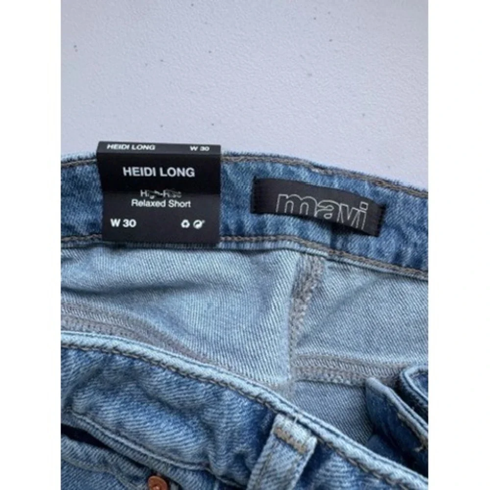 Mavi Heidi Long Shorts Light Brushed Classic Blue High Rise Denim 30 M1411211